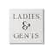 Stupell Industries Ladies & Gents Bathroom Sign Country Grain Pattern Canvas Wall Art